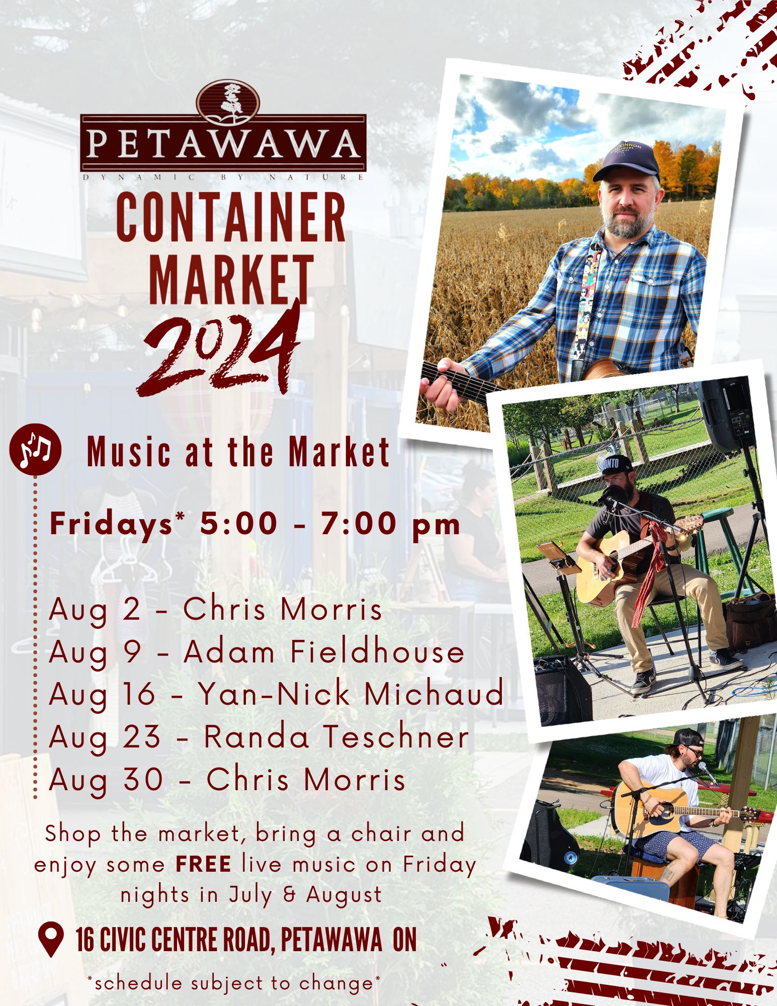 Music in the Market August schedule