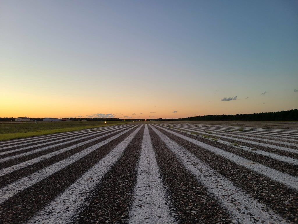 Airport runway at the Pembroke and Area Airpot