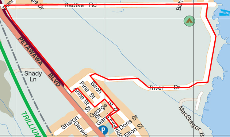 Map of River Road Loop