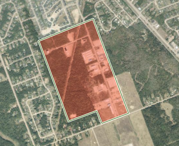 Map showing Petawawa Industrial Park Boundaries