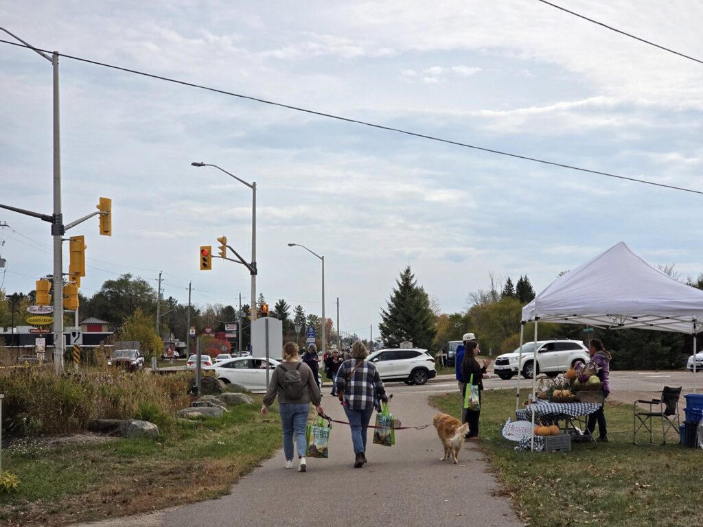 Residents walking down the Algonquin Trail during the 2025 Farm to Trail event