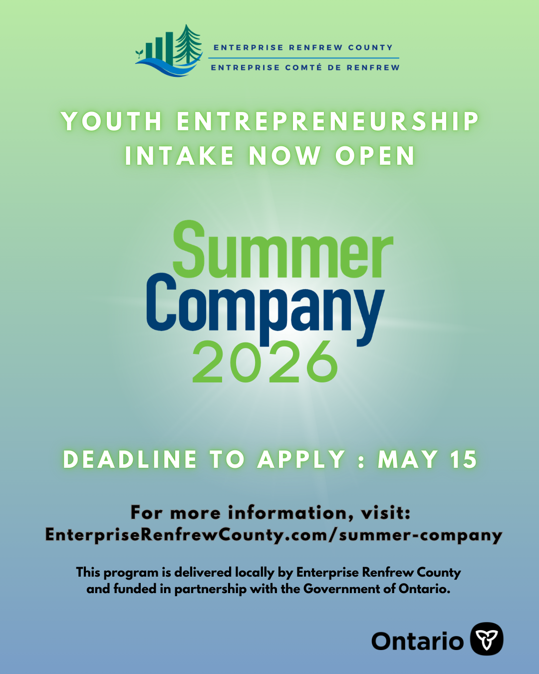 Summer Company Youth Entrepreneurship - Application Deadline