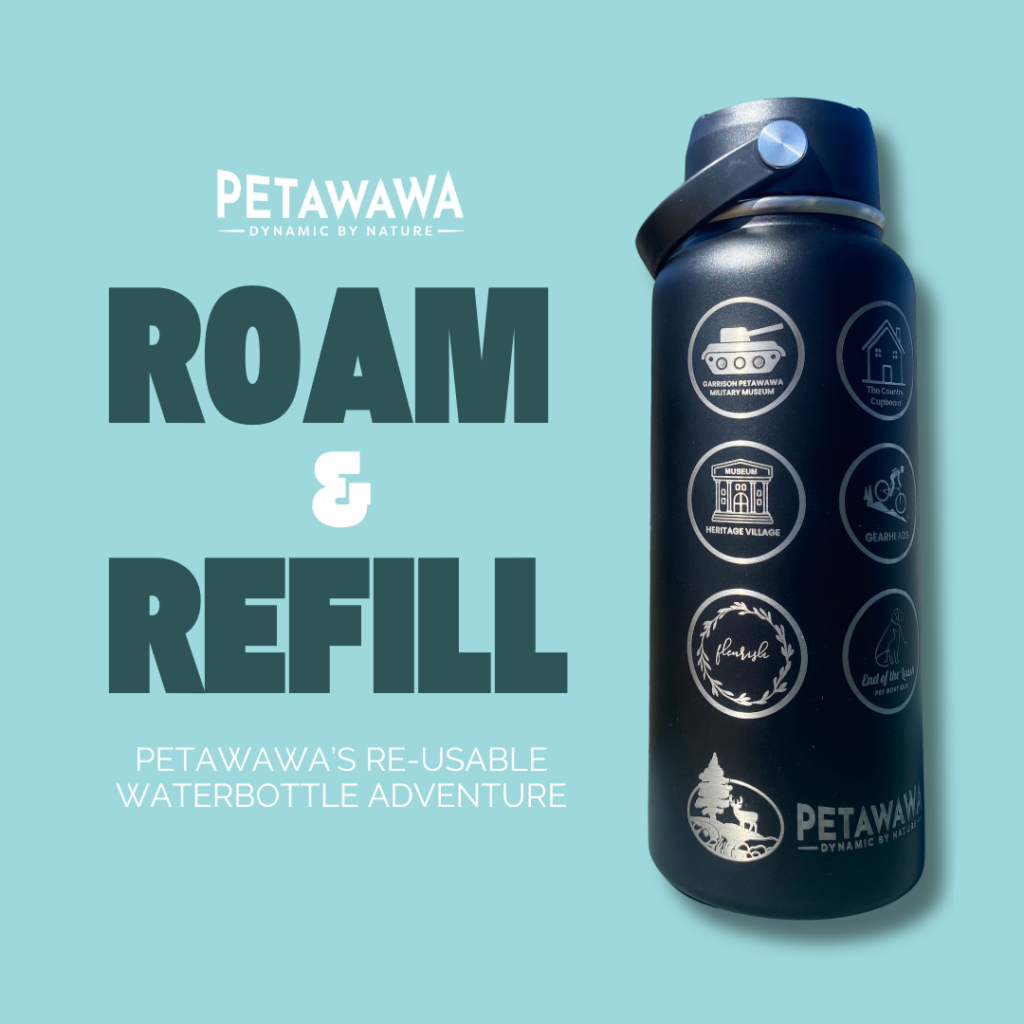 Photo of Roam & Refill branded bottle